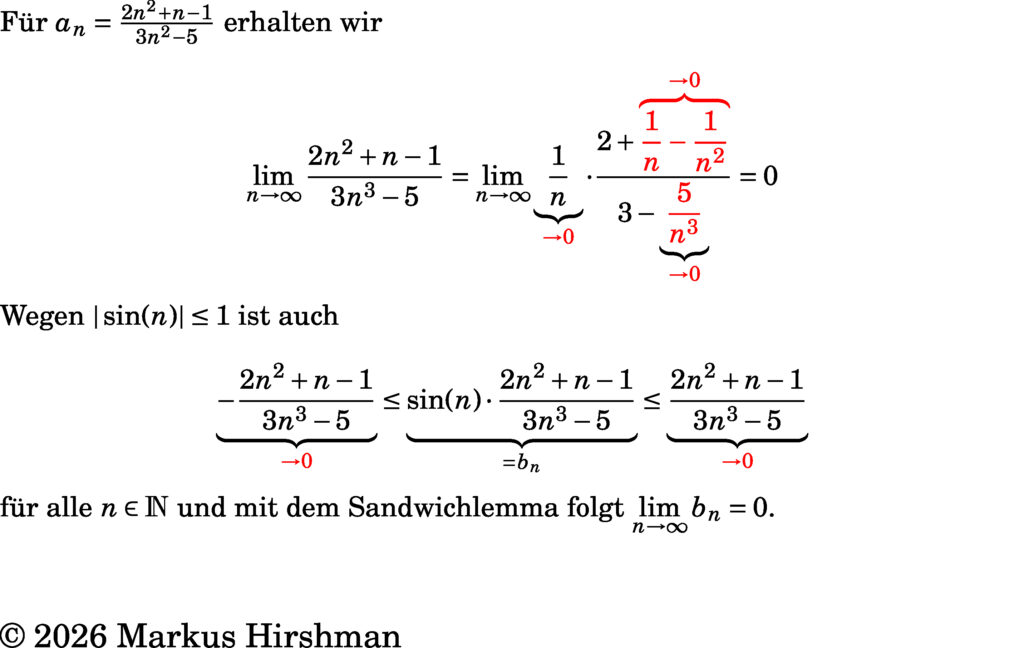 Aufgabenpaket: Reelle Folgengrenzwerte
